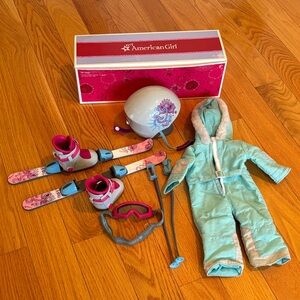 American Girl Ski Adventure Set - Aqua and Pink
